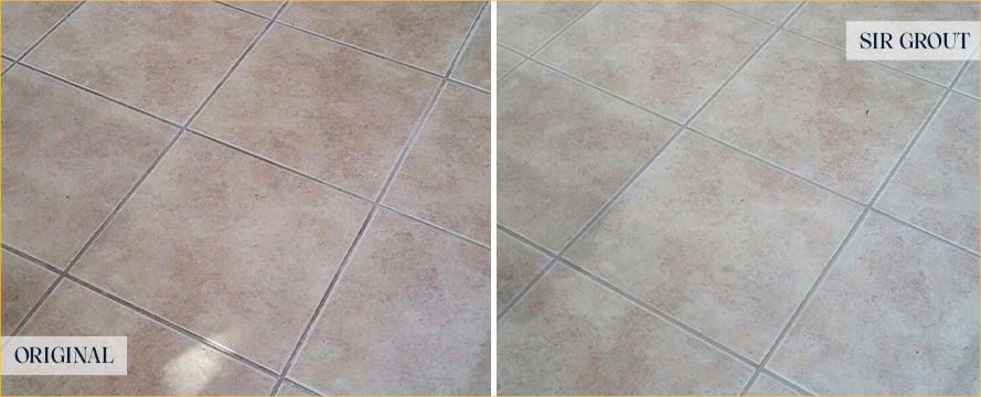 Tile Floors Before and After Our Windsor Grout Cleaning Service