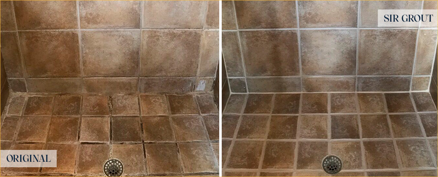 Shower Walls Before and After Our Somona Caulking Service